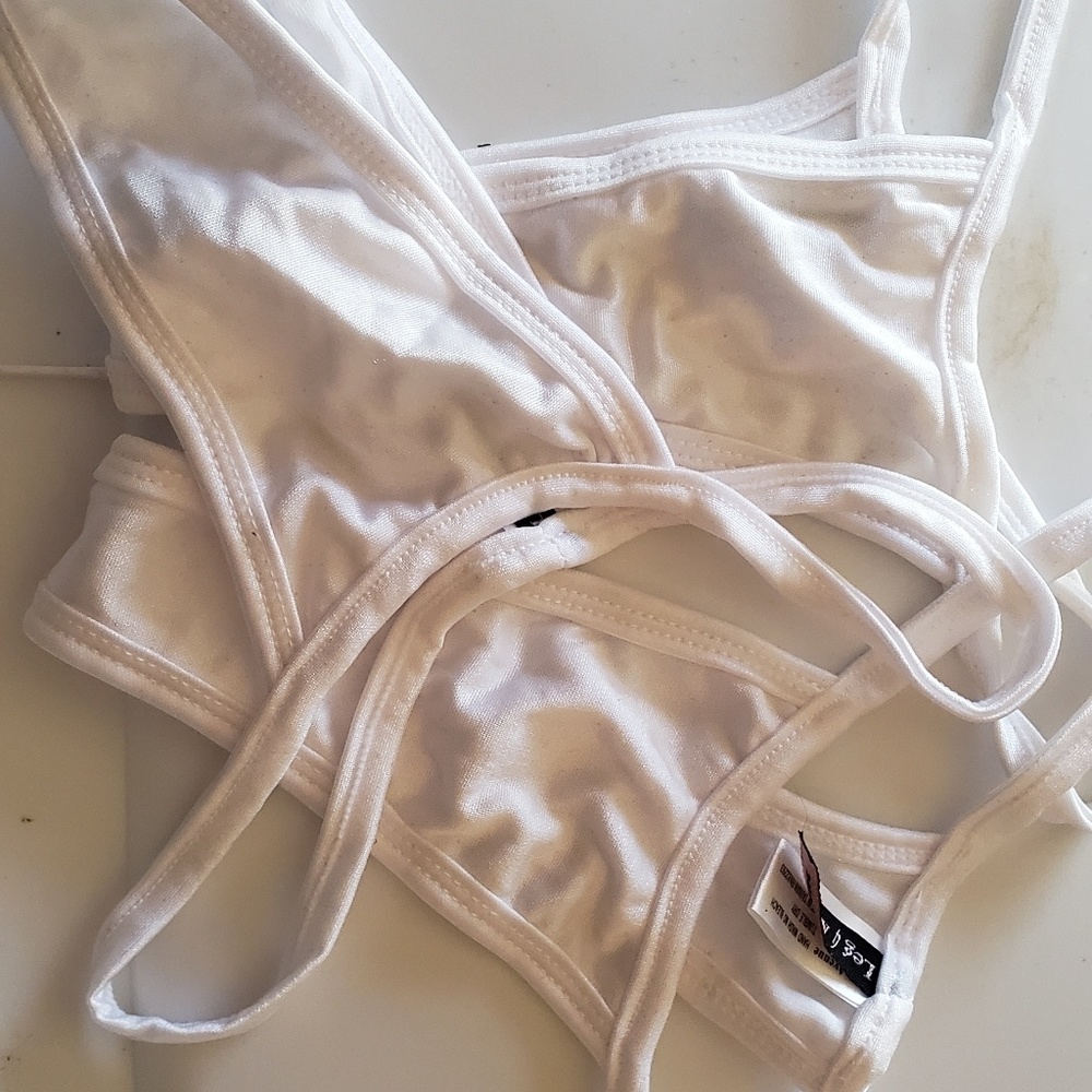 Lycra White String Thong Panty 3 Pack